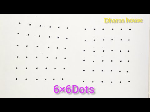 Easy rangoli design 6×6dots||chinna muggulu||beginners kolam||small muggulu||dharas house||#39