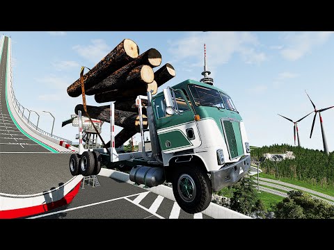 Big High Ramp Jumps with Expensive Big Truck Challenge Crashes #7    BeamNG Drive