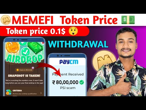 Memefi Token price 0.1 $ | Memefi Listing On 22 Nov | Memefi Token Withdrawal 🤑