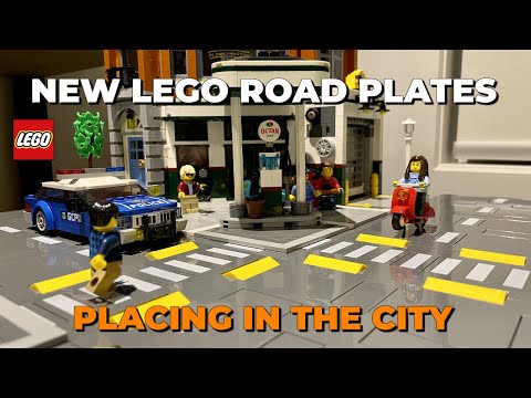 Installing New LEGO City Road Plates into the City - Set 60304