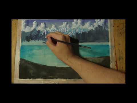 Gouache landscape painting (不透明水彩風景畫)