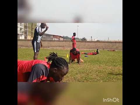 Ex- Cranes, TP Mazembe and Simba SC midfielder Patrick Ochan training with Uganda 2nd div side MYDA