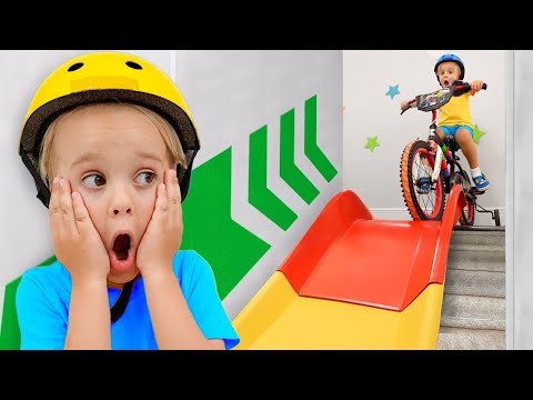 Chris and Friends Stair Slide Adventure Safety and Sharing