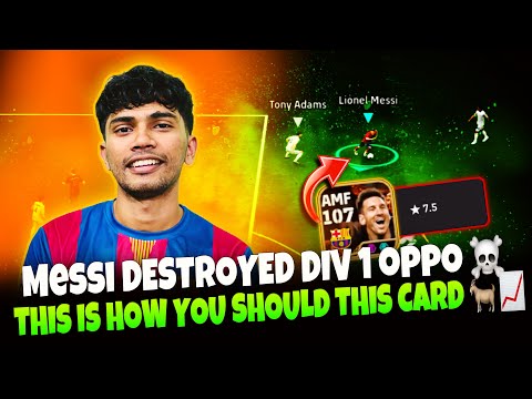 Now I KNOW HOW TO USE MESSI☠️ DESTROYED DIV 1 oppo WITH BALL CONTROL 📈 RiCH BOY eFootball 25