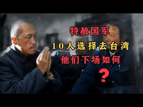 最后一批国民党特赦战犯，其中10人选择去台湾，他们结局如何？