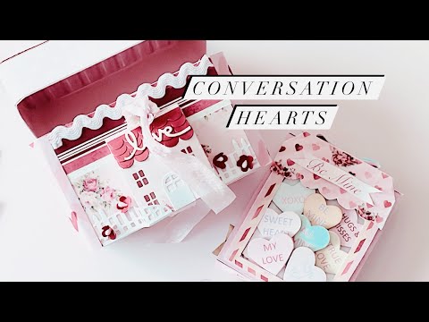 Paper Hearts TUTORIAL Valentine Conversation Hearts DIY Papercrafts hearts iralamija | Scrapbook