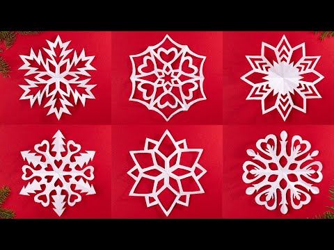 How to Make 6 Easy Paper Snowflakes for Christmas & New Year 🎄❄️ | Step-by-Step DIY Tutorial