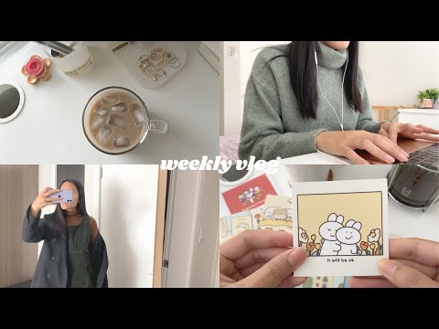 weekly vlog | lots of coffee and food, friendsgiving, work with me, fall days