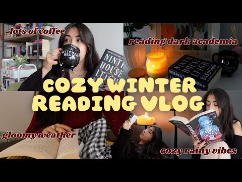 rainy reading vlog🌧️📖🕯️dark academia, gloomy weather, plenty of hot drinks and cozy vibes☕️🧸