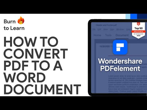 How to Convert PDF document to a Word Document- the easiest way with #pdfelement - Be a Pro Using AI