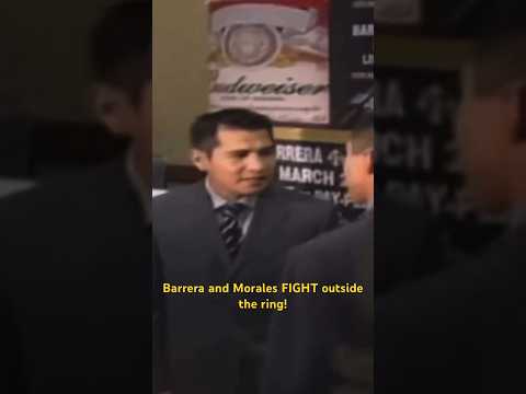 Erik Morales and Marco Antonio Barrera throwing HANDS in press conference! #boxing #erikmorales #ko