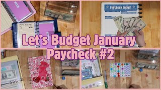 Budget With Me | January Paycheck Budget Number 2 | Cash Envelope Stuffing #savingschallenges