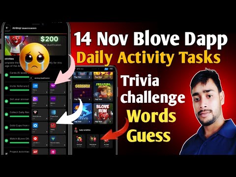 14 Nov Blove Dapp Trivia challenge & words guess combo | BLove  Daily Activity Today, crypto mining