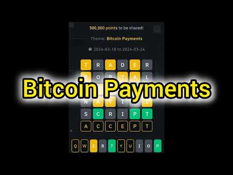 Binance Words of the day Bitcoin Payments | Bitcoin Payments theme Words answers #wordoftheday #wodl