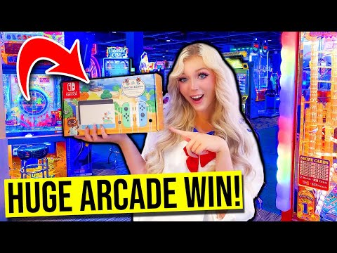 I WON A NINTENDO SWITCH AT THE ARCADE!!! (*HUGE ARCADE WIN*)