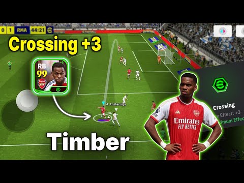 CROSSING +3 Booster Timber 99 Rated RB Gameplay Review - efootball 2025 Mobile