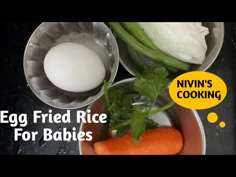 Egg or Veg Fried Rice Recipe for Babies / Baby Food Recipes in Tamil / 12 to 18 months baby foods