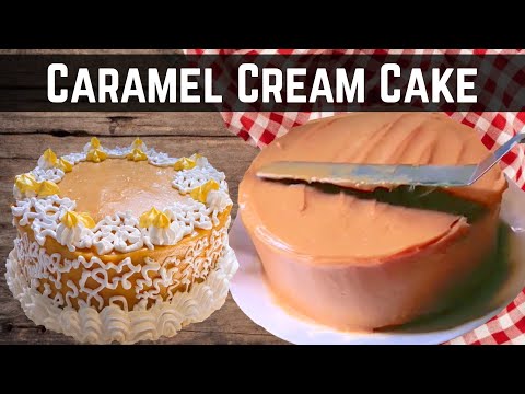 CARAMEL CREAM CAKE with CARAMEL SHINY FROSTING/ PANG NEGOSYO RECIPE