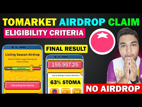 Tomarket 63% Token & Eligibility Criteria | Tomarket Airdrop New Update | Tomarket Snapshot