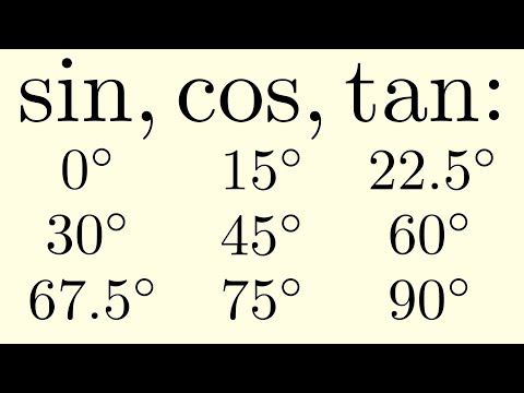 Easily Remember These Exact Values of Trig Functions