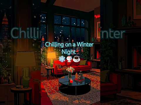 Chilling on a Winter Night ❄️🍧☕️ #spaceambient #relaxingmusic #chillout #ambientmusic