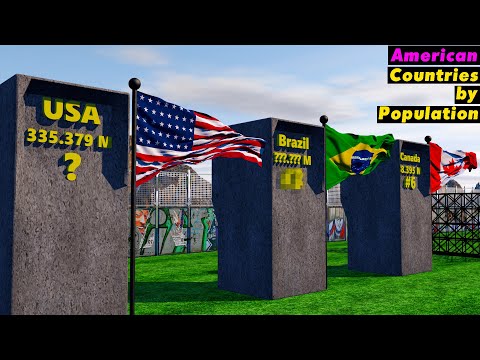 American Countries by Population [comparison 3D]