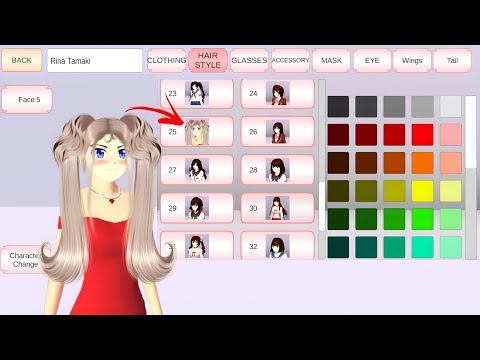 New Beautiful Hairstyle in Sakura School Simulator Tutorial ✨💐 : Sakura School Simulator