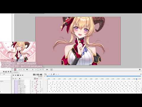 【Live2D ShowCase】壬癸月読様のループアニメーションOP　キャラのみ