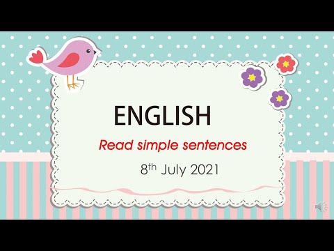 ENGLISH LESSON (READ SIMPLE SENTENCES)