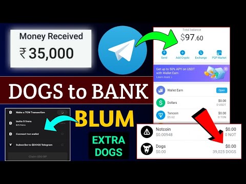 🔥DOGS Coin Sell Trick | BLUM Airdrop Task | DOGS to Bank Transfer Direct 💸 Dogs Coin Withdraw Error