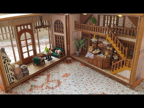 DIY miniature dollhouse kit Bagel time coffee & bakery cube series