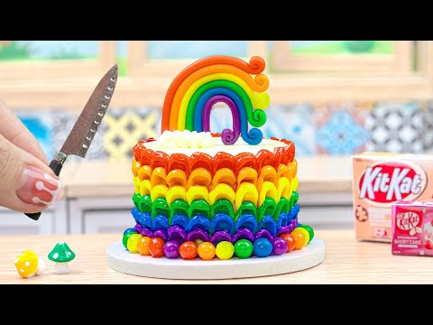 Best Miniature Rainbow Cake Decorating ideas💘Beautiful Chocolate Rainbow Cake Colorful Decorating