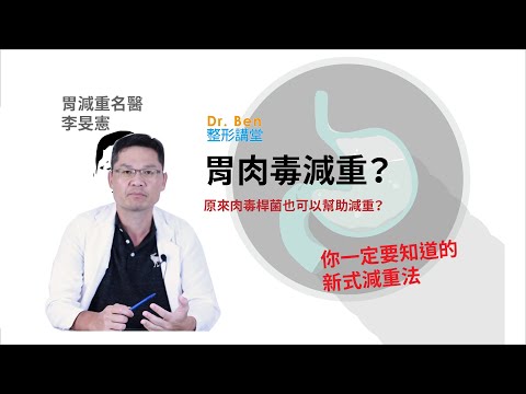 不只能除皺，肉毒桿菌素能減重?胃鏡肉毒真的這麼神嗎 feat.減重外科 李旻憲醫師【Dr. Ben整形講堂】