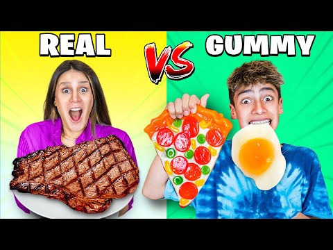 Real vs Gummy food Challenge!