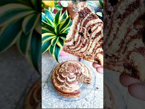 Marble cake ll Zebra cake🥮 #trending#zebracake#cake #recipe #shorts #baking#love #christmas #special