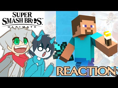 we REACT to MINECRAFT STEVE in SMASH