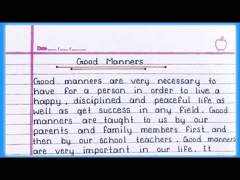 Essay on Good Manners in English || Good Manners essay writing || Paragraph on Good Manners ||