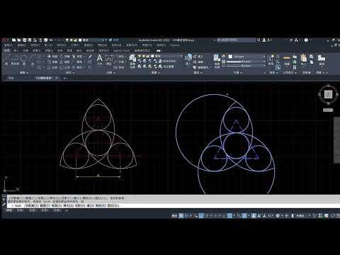 AutoCAD 多邊形 圓相切 -語音版