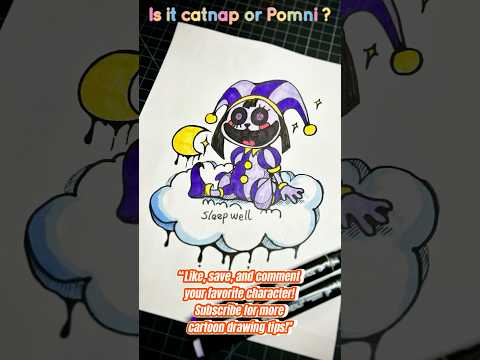 Pomni × Catnap Creative Hand-Drawn Art! A Stunning Cross-Dimensional Character Fusion!