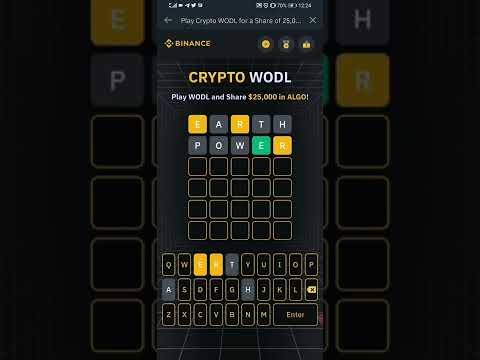 BINANCE WODL 5 WORDS | BINANCE CRYPTO WODL SHARE $2500 IN ALGO | CRYPTO WODL 5 WORDS