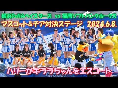 【4K】横浜DeNAベイスターズvs福岡ソフトバンクホークス「マスコット＆チア対決ステージ」2024.6.8.