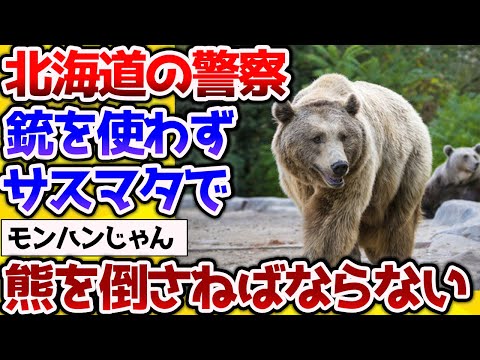 【2ch動物スレ】【悲報】北海道の警察さん、銃を使わずにサスマタでクマを駆除しなければならなくなる【なんj】 #生き物 #2ch