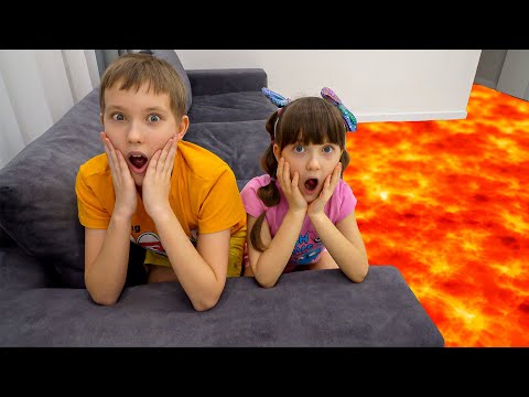 The Floor is Lava with Ksysha Kids videos with animations