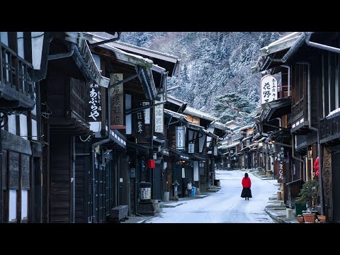 Snowy Winter Trip to Narai-juku, Nagano | Japanese Countryside | ASMR