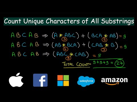 Count Unique Characters of All Substrings of a Given String | Leetcode 828