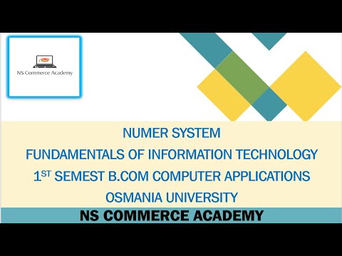 NUMBER SYSTEM - FIT - 1ST SEMESTER - B.COM COMPUTER APPLICATIONS -OU