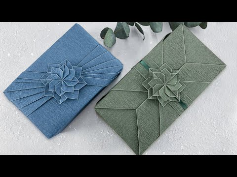 Gift Wrapping｜Rectangular Box Gift Wrap + Origami Paper Flower