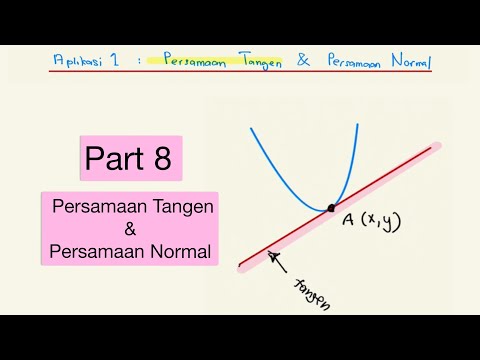 Pembezaan (Part 8) : Persamaan Tangen & Persamaan Normal (2 Soalan Asas + 1 Soalan Aplikasi)