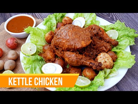 Kettle Chicken Recipe | Indian Style Whole Chicken | Thanksgiving Dinner Special Pan Roasted Chicken