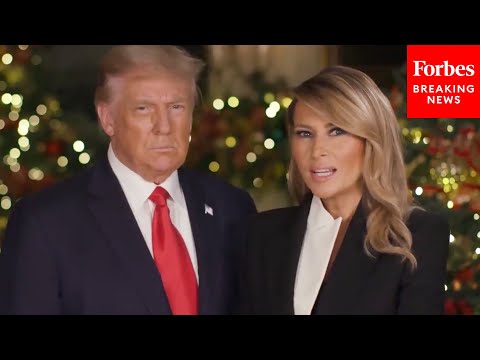 SUPERCUT: President Trump And First Lady Melania Trump Share Christmas Messages In First Term